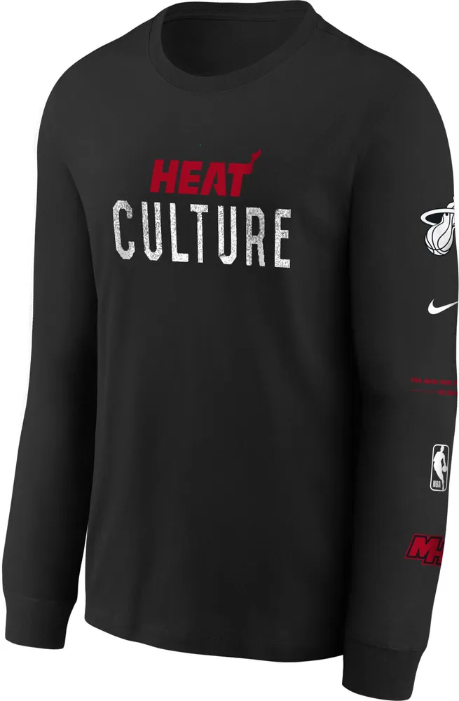 Nike Youth 2023-24 City Edition Miami Heat Max90 Long Sleeve T-Shirt