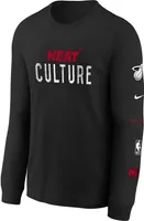 Nike Youth 2023-24 City Edition Miami Heat Max90 Long Sleeve T-Shirt