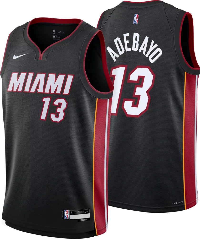 Nike Youth Miami Heat Bam Adebayo #13 Black Swingman Jersey