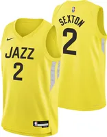 Nike Youth Utah Jazz Collin Sexton #2 Yellow Swingman Jersey