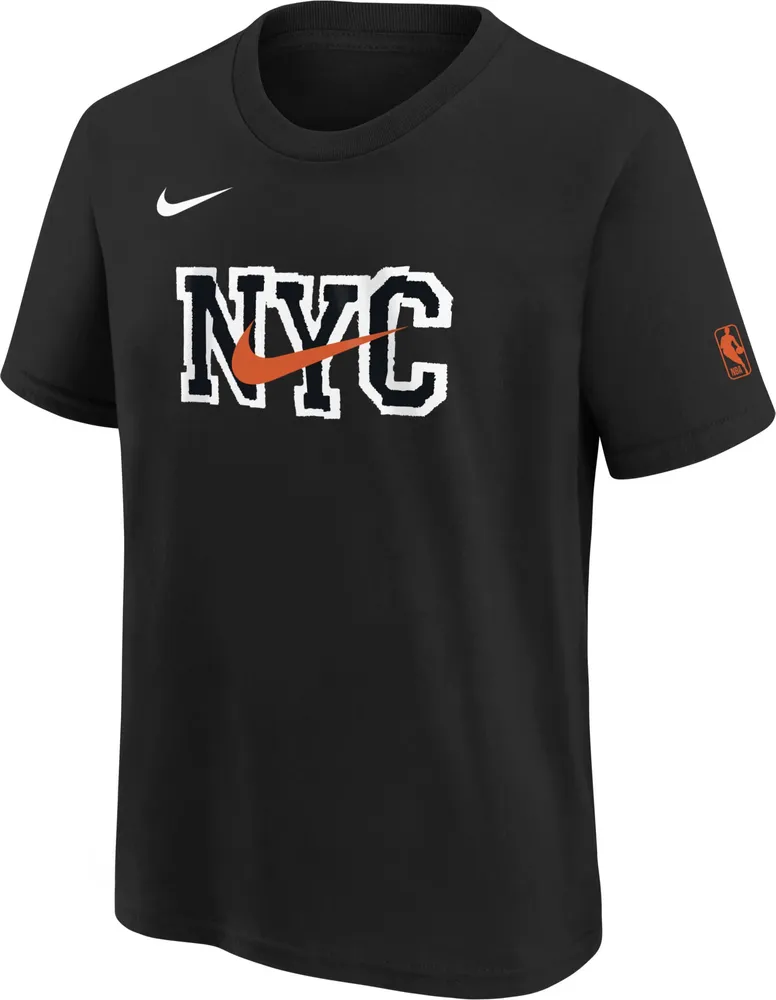 Nike Youth 2023-24 City Edition New York Knicks Logo T-Shirt