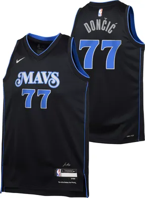 Nike Youth 2023-24 City Edition Dallas Mavericks Luka Doncic #77 Black Swingman Jersey