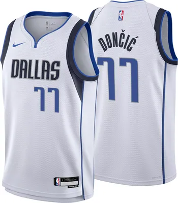 Nike Youth Dallas Mavericks Luka Doncic #77 White Swingman Jersey