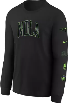 Nike Youth 2023-24 City Edition New Orleans Pelicans Max90 Long Sleeve T-Shirt