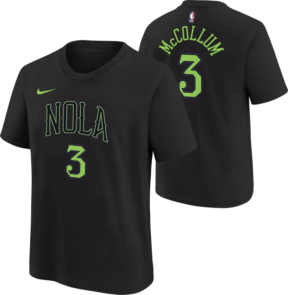 Nike Youth 2023-24 City Edition New Orleans Pelicans CJ McCollum #3 Black T-Shirt