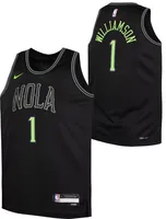 Nike Youth 2023-24 City Edition New Orleans Pelicans Zion Williamson #1 Black Swingman Jersey