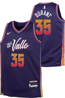 Nike Youth 2023-24 City Edition Phoenix Suns Kevin Durant #35 Black Swingman Jersey