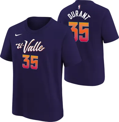 Nike Youth 2023-24 City Edition Phoenix Suns Kevin Durant #35 Black T-Shirt