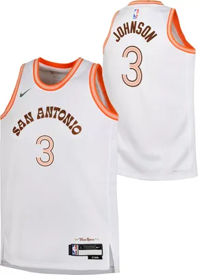 Nike Youth 2023-24 City Edition San Antonio Spurs Keldon Johnson #3 White Swingman Jersey