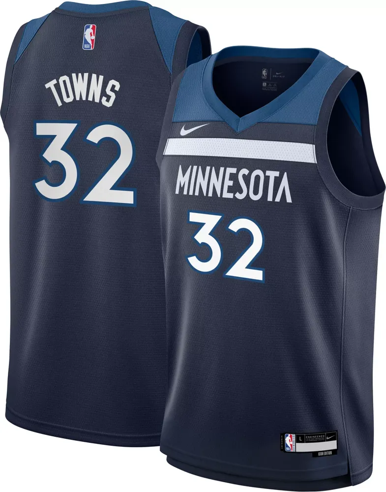 Nike Youth Minnesota Timberwolves Karl-Anthony Towns #32 Navy Swingman  Jersey