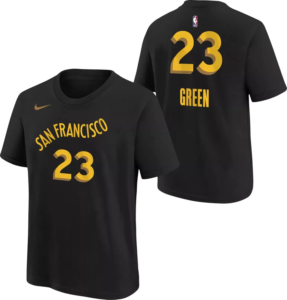 Nike Youth 2023-24 City Edition Golden State Warriors Draymond Green #23 Black T-Shirt