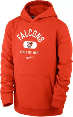 Nike Youth Bowling Green Falcons Orange Club Fleece Mascot Name Pullover Hoodie