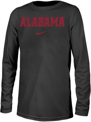 Nike Youth Alabama Crimson Tide Black Dri-FIT Legend Football Team Issue Long Sleeve T-Shirt