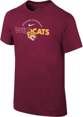 Nike Youth Bethune-Cookman Wildcats Maroon Core Cotton Logo T-Shirt