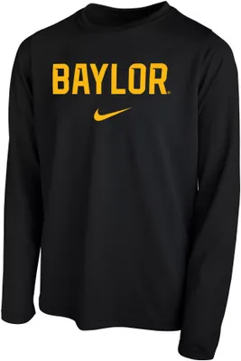 Nike Youth Baylor Bears Black Dri-FIT Legend Football Team Issue Long Sleeve T-Shirt