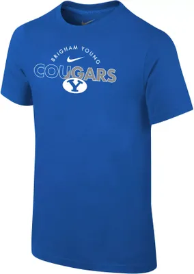 Nike Youth BYU Cougars Blue Core Cotton Logo T-Shirt