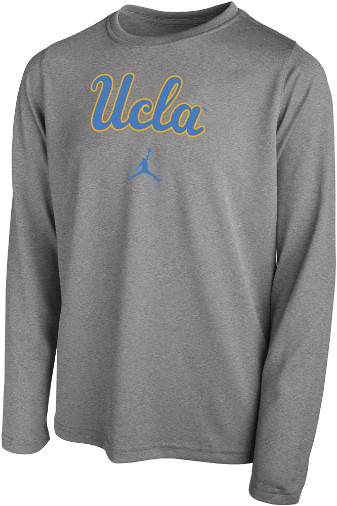 Jordan Youth UCLA Bruins Grey Dri-FIT Legend Football Team Issue Long Sleeve T-Shirt