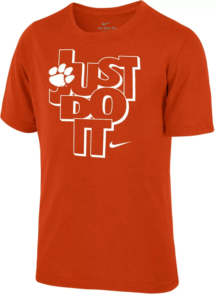 Nike Youth Clemson Tigers Orange Just Do It T-Shirt