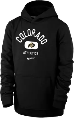 Nike Youth Colorado Buffaloes Black Club Fleece Mascot Name Pullover Hoodie