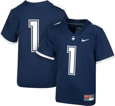 Nike Youth UConn Huskies #1 Blue Replica Football Jersey