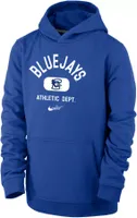 Nike Youth Creighton Bluejays Blue Club Fleece Mascot Name Pullover Hoodie