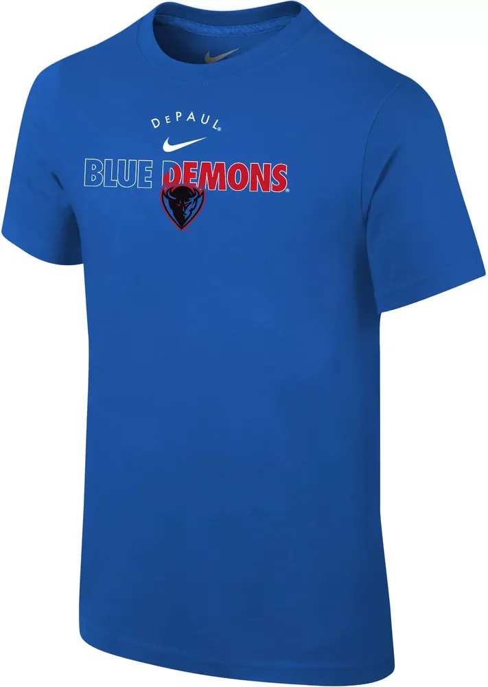 Nike Youth DePaul Blue Demons Royal Core Cotton Logo T-Shirt