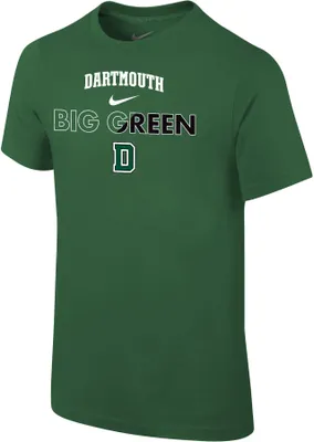 Nike Youth Dartmouth Big Green Core Cotton Logo T-Shirt