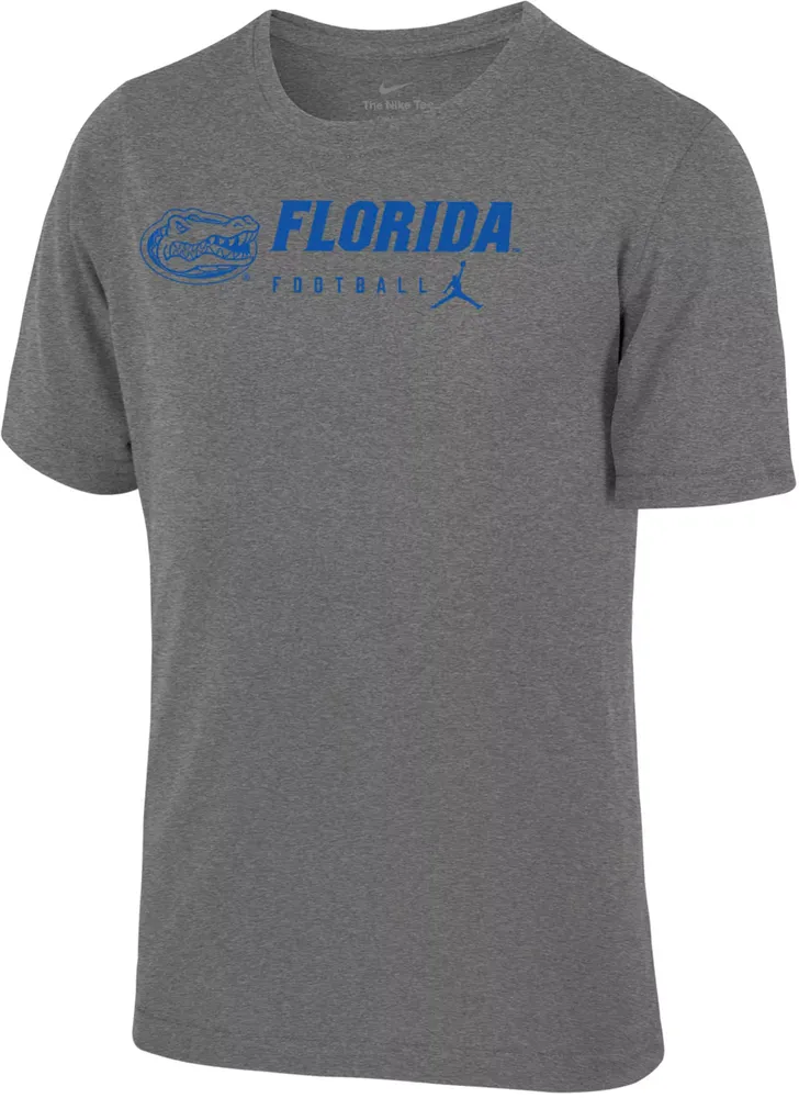 Jordan Youth Florida Gators Grey Legend Football T-Shirt