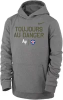 Nike Youth Air Force Falcons Grey Rivalry Club Fleece Hoodie