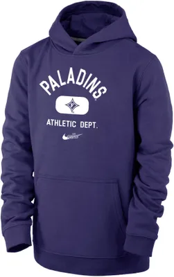 Nike Youth Furman Paladins Purple Club Fleece Mascot Name Pullover Hoodie