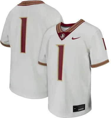 Nike Little Kids' Florida State Seminoles #1 White Replica Football Jersey