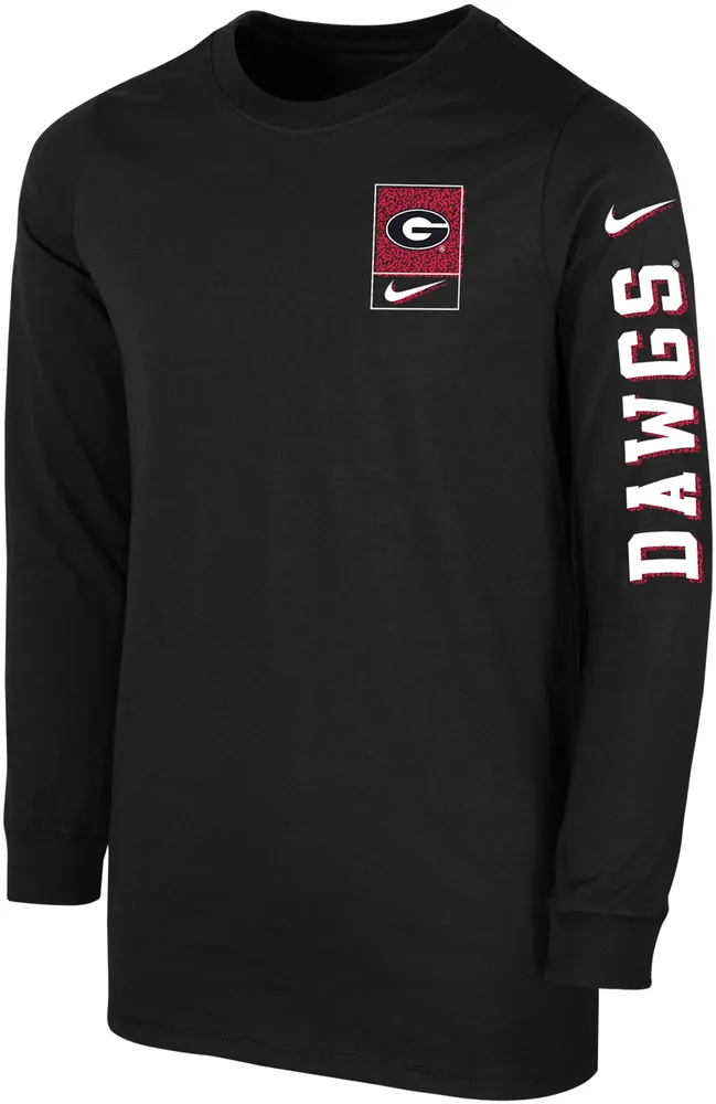 Nike Youth Georgia Bulldogs Black Core Cotton Long Sleeve T-Shirt