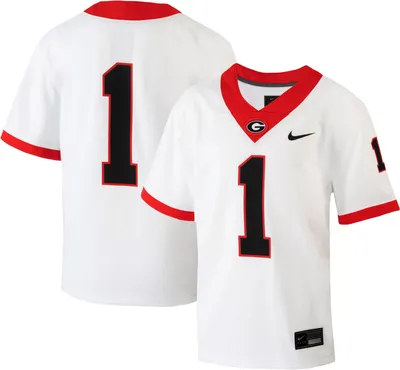 Nike Little Kids' Georgia Bulldogs #1 White Replica Football Jersey