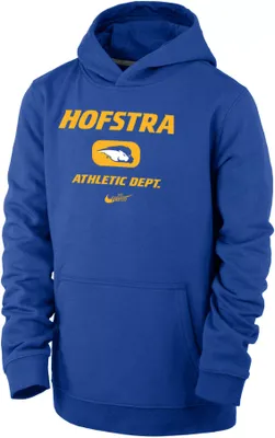 Nike Youth Hofstra Pride Blue Club Fleece Mascot Name Pullover Hoodie