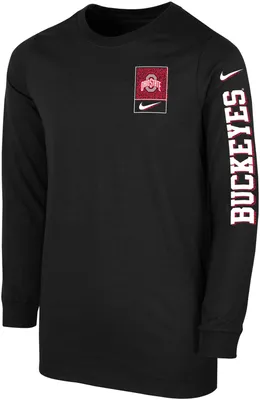 Nike Youth Ohio State Buckeyes Black Core Long Sleeve Shirt