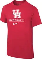 Nike Youth Houston Cougars Red Baseball Core Cotton T-Shirt