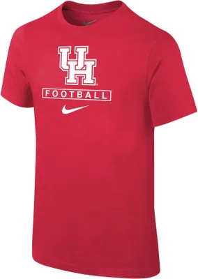 Nike Youth Houston Cougars Red Football Core Cotton T-Shirt