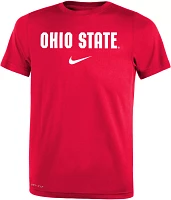 Nike Little Kids' Ohio State Buckeyes Scarlet Legend Short Sleeve Shirt