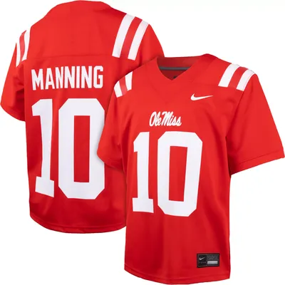 Nike Youth Ole Miss Rebels #10 Red Replica Manning Football Jersey
