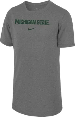 Nike Youth Michigan State Spartans Grey Dri-FIT Legend Football Team Issue T-Shirt