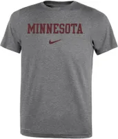 Nike Little Kids' Minnesota Golden Gophers Grey Legend Short Sleeve Shirt