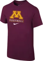 Nike Youth Minnesota Golden Gophers Maroon Football Core Cotton T-Shirt