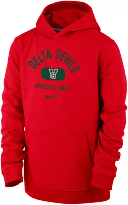 Nike Youth Mississippi Valley State Delta Devils Red Club Fleece Mascot Name Pullover Hoodie