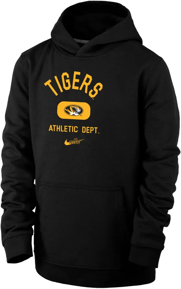 Nike Youth Missouri Tigers Black Club Fleece Mascot Name Pullover Hoodie