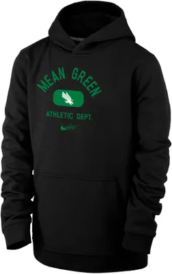 Nike Youth North Texas Mean Green Black Club Fleece Mascot Name Pullover Hoodie