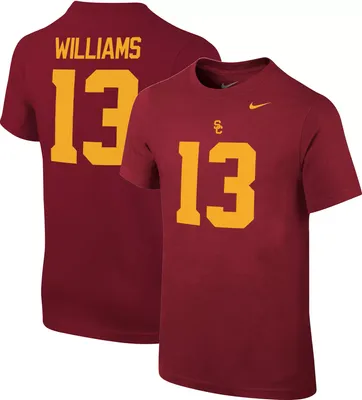 Nike Youth USC Trojans #13 Cardinal Caleb Williams Player T-Shirt