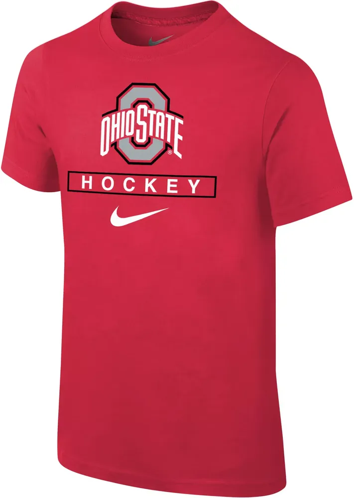 Nike Youth Ohio State Buckeyes Scarlet Hockey Core Cotton T-Shirt