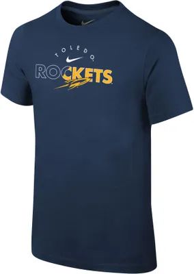 Nike Youth Toledo Rockets Midnight Blue Core Cotton Logo T-Shirt