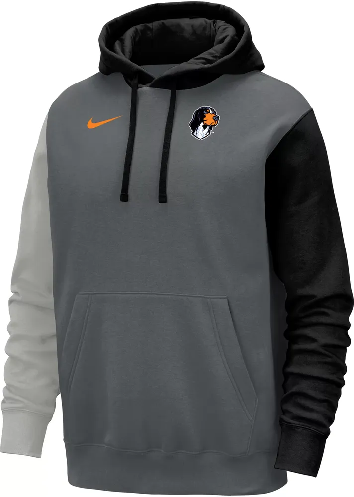 Nike Youth Tennessee Volunteers Colorblock Grey Club Fleece College Pullover Hoodie