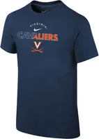 Nike Youth Virginia Cavaliers Blue Core Cotton Logo T-Shirt